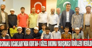 Osmanlı Ocakları’nda Kur’an-ı güzel okuma yarışması ödülleri verildi