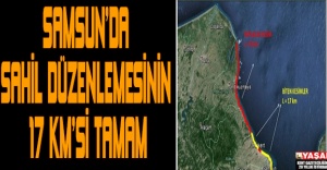 Samsun’da sahil düzenlemesinin 17 km’si tamam