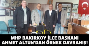 MHP Bakırköy İlçe Başkanı Ahmet Altun’dan örnek davranış!