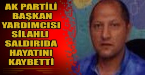 AK Partili Başkan Yardımcısı silahlı saldırıda hayatını kaybetti