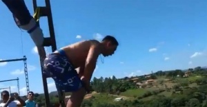 Brezilya’da ’bungee jumping’ faciası