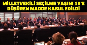 Milletvekili seçilme yaşını 18’e düşüren madde kabul edildi
