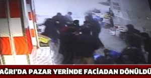 Ağrı’da pazar yerinde faciadan dönüldü