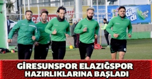 Giresunspor Elazığspor hazırlıklarına başladı