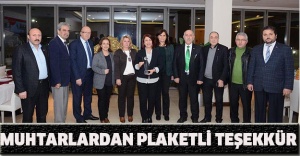 Muhtarlardan plaketli teşekkür