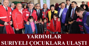 Yardımlar Suriyeli çocuklara ulaştı