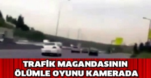 Trafik magandasının ölümle oyunu kamerada