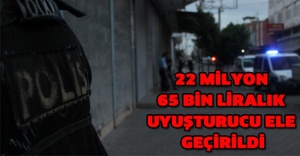 22 milyon 65 bin liralık uyuşturucu ele geçirildi