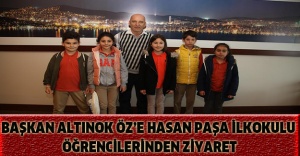 BAŞKAN ALTINOK ÖZ’E HASAN PAŞA İLKOKULU ÖĞRENCİLERİNDEN ZİYARET