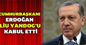 Cumhurbaşkanı Erdoğan Liu Yandog’u kabul etti