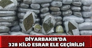 Diyarbakır’da 328 kilo esrar ele geçirildi