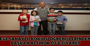 EGE SANAYİ İLKOKULU ÖĞRENCİLERİNDEN BAŞKAN ALTINOK ÖZ’E ZİYARET