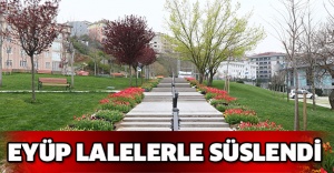 Eyüp lalelerle süslendi