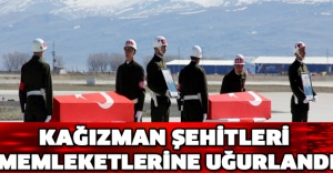 Kağızman şehitleri memleketlerine uğurlandı