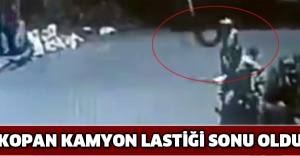 Kopan kamyon lastiği sonu oldu