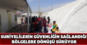 Suriyelilerin güvenliğin sağlandığı bölgelere dönüşü sürüyor