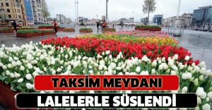 Taksim Meydanı lalelerle süslendi