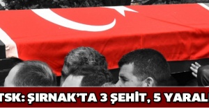 TSK: Şırnak’ta 3 şehit, 5 yaralı