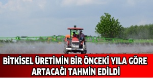 Bitkisel üretimin bir önceki yıla göre artacağı tahmin edildi