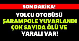Yolcu otobüsü şarampole yuvarlandı çok sayıda ölü ve yaralı var!