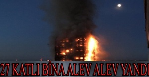 27 KATLI BİNA ALEV ALEV YANDI