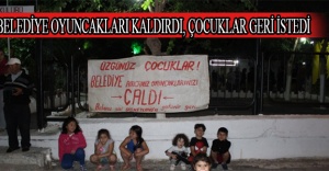 Belediye oyuncakları kaldırdı, çocuklar geri istedi