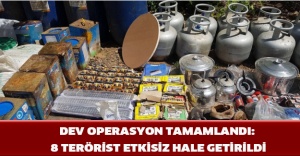 Dev operasyon tamamlandı: 8 terörist etkisiz hale getirildi