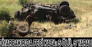 Diyarbakır’da feci kaza: 5 ölü, 5 yaralı