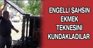 Engelli şahsın ekmek teknesini kundakladılar