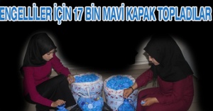 Engelliler için 17 bin mavi kapak topladılar