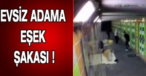 Evsiz adama eşek şakası !