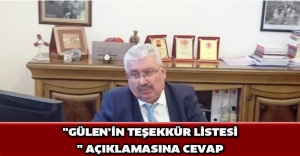 "Gülen’in teşekkür listesi" açıklamasına cevap