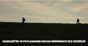 Hakkari’de 19 patlamamış havan mühimmatı ele geçirildi