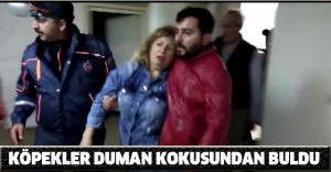 Köpekler duman kokusundan buldu
