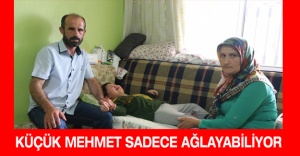 Küçük Mehmet sadece ağlayabiliyor