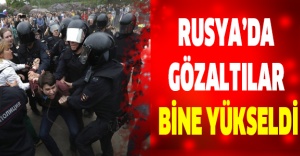 Rusya’da gözaltılar bine yükseldi