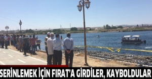 Serinlemek için Fırat’a girdiler, kayboldular