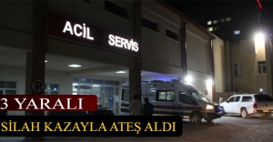 Silah kazayla ateş aldı, 3 polis yaralandı