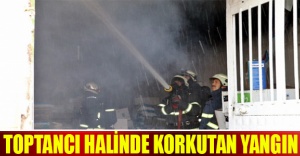 Toptancı halinde korkutan yangın
