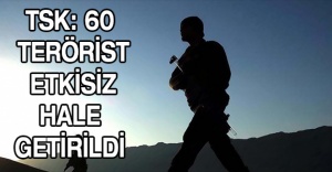 TSK: 60 terörist etkisiz hale getirildi