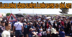 Ülkelerine giden Suriyelilerin sayısı 50 bini aştı