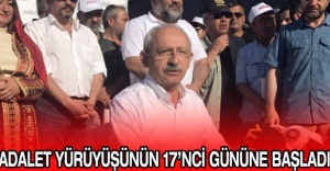 Adalet yürüyüşünün 17’nci gününe başladı