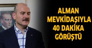Alman mevkidaşıyla 40 dakika görüştü
