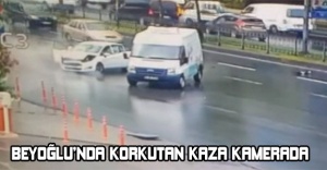 Beyoğlu’nda korkutan kaza kamerada