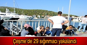 Çeşme’de 29 sığınmacı yakalandı