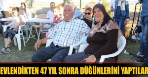 Evlendikten 47 yıl sonra düğünlerini yaptılar