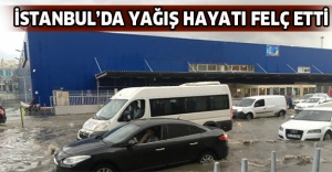 İstanbul’da yağış hayatı felç etti