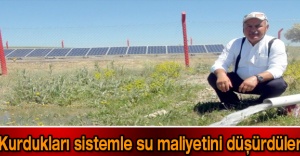 Kurdukları sistemle su maliyetini düşürdüler