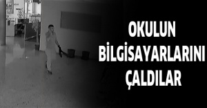 Okulun bilgisayarlarını çaldılar