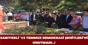 Sarıyerli ‘15 Temmuz Demokrasi Şehitleri’ni unutmadı..!